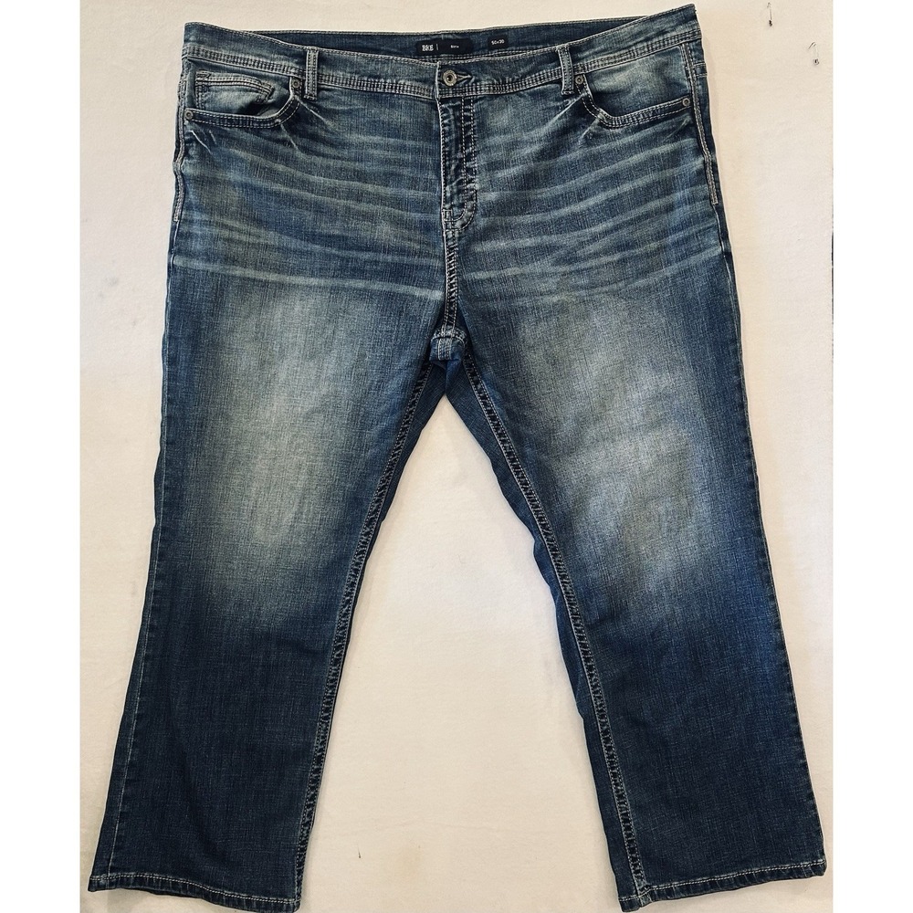 BKE Seth Jeans Mens 50x30 Blue Relaxed Straight Leg Stretch Denim Medium Wash